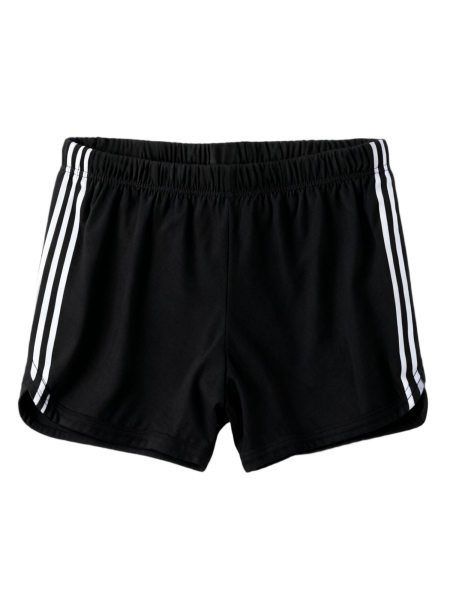 ?Breathable Men's Athletic Shorts - Solid Color Custom Logo Design with Elastic Waistband