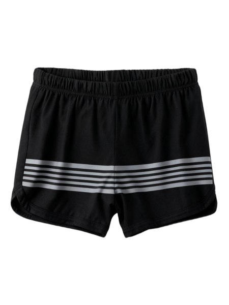 ?Breathable Men's Athletic Shorts - Solid Color Custom Logo Design with Elastic Waistband